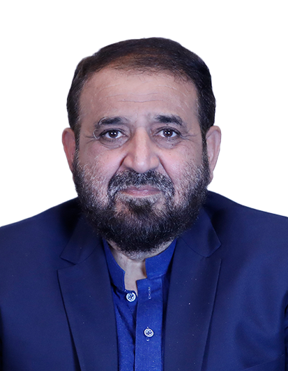 Portrait of a middle-aged man with a beard wearing a blue shirt and navy blazer, facing the camera.